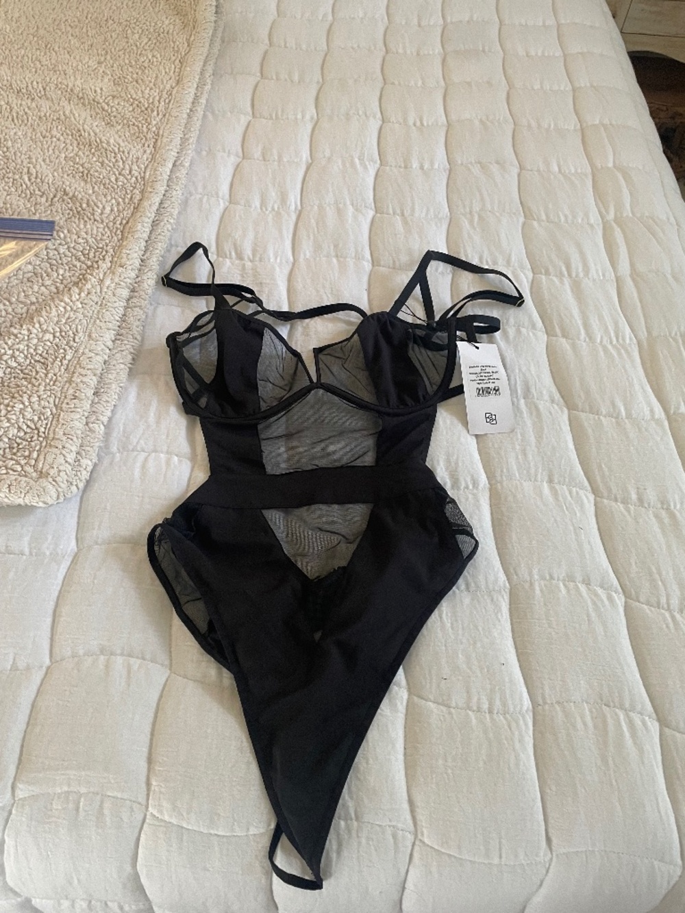 Bluebella Orla Black mesh bodysuit 36C